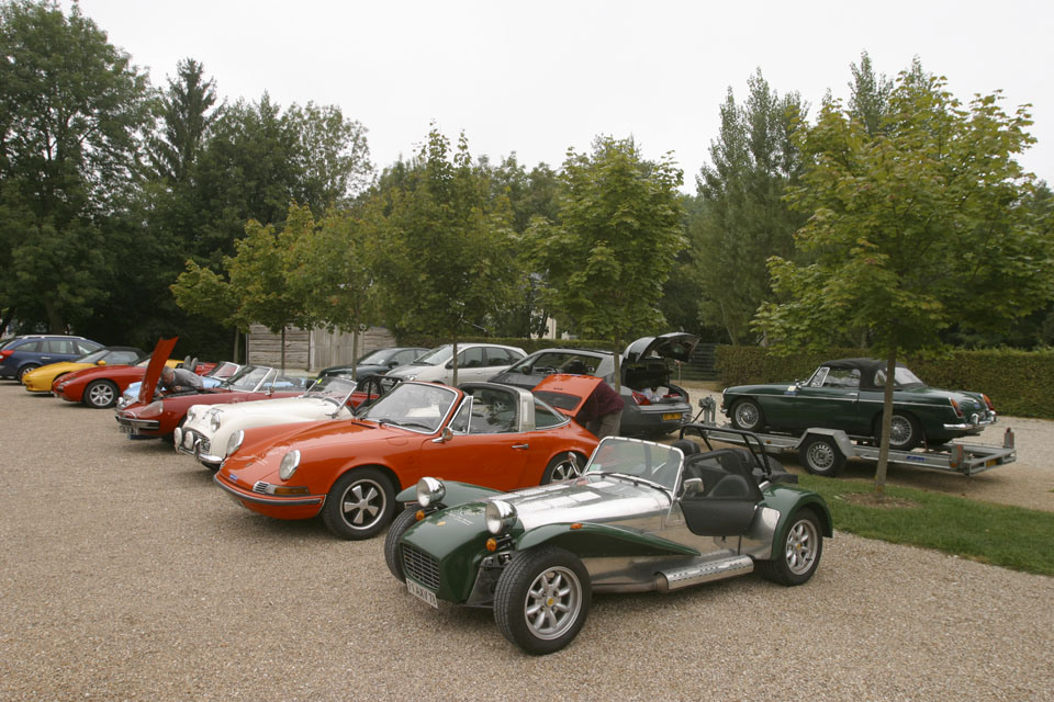 Caterham Porsche 911 Targa et Austin Healey